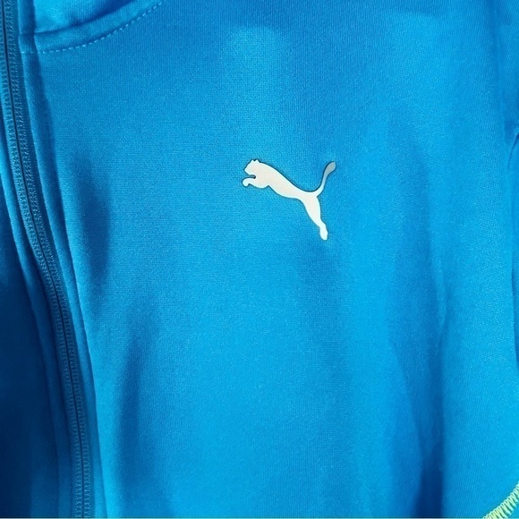 PUMA Dry Cell men’s hoodie jacket long sleeves zip  2 pockets blue green size L - Picture 5 of 16